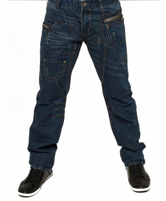 Isaac B Designer Jeans 039 Dark Blue
