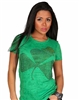 Rawyalty Clover Green Burn-out Shirt
