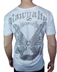Rawyalty Men Pistols T Shirt White