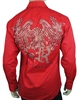 Red designer crystal shirt