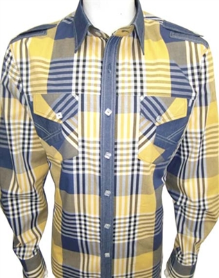 House of Lords Clothing HLS 4022 Yellow Blue