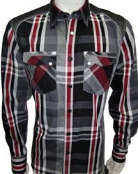 House of Lords Clothing HLS 4017 Red Gray