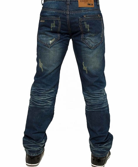 dark blue designer jeans