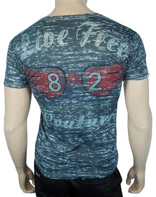 Rawayalty 82 Wings Crystal t Shirt