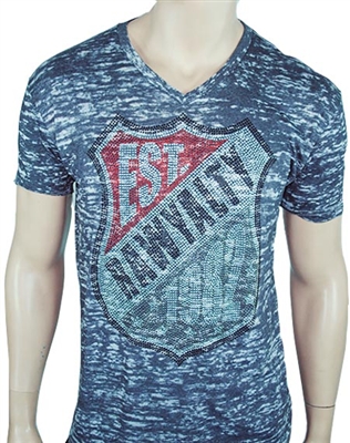 Rawyalty Couture Shield Reef Crystal T Shirt